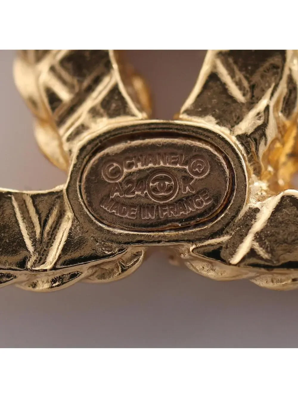 Chanel Cc Logo Earrings Metal Gold-Tone #327448C12B